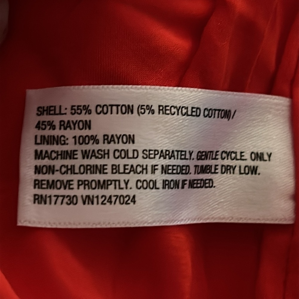 Kate Spade x Target Red/Orange Scalloped Mini Shift Dress Size Medium NWOT - Picture 8 of 8